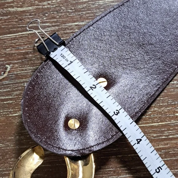 Peacock Feather Vintage 80’s Belt Gold Tone Clasp Genuine Peacock Adjustable - Picture 9 of 10